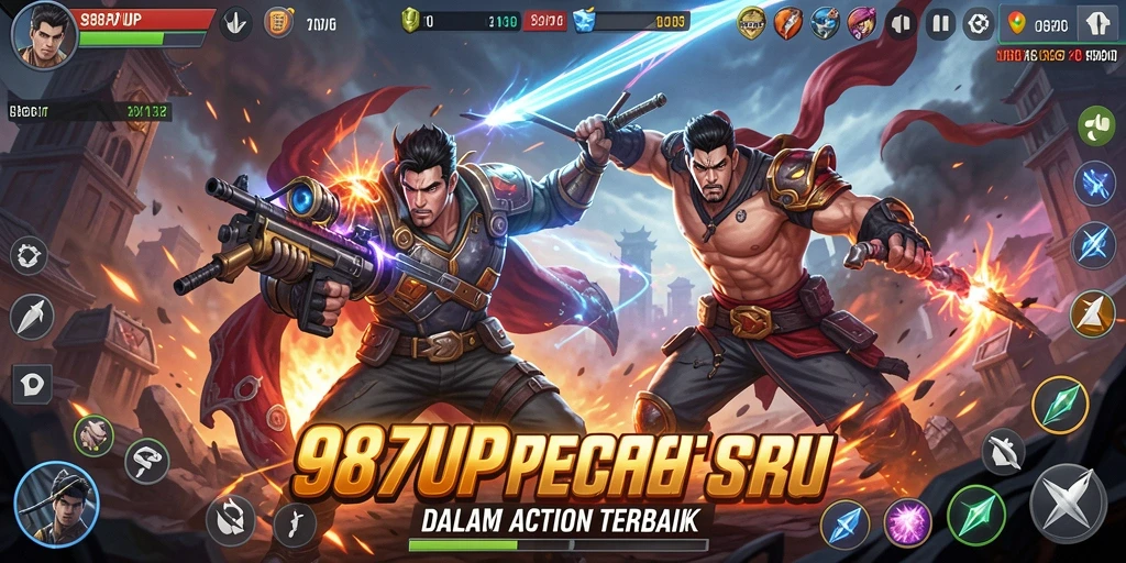 Tampilan seru gameplay Action dari 987UP dengan pertarungan yang dinamis.