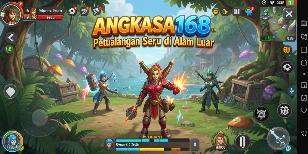 Tampilan gameplay seru dari ANGKASA168 saat menjelajahi angkasa.