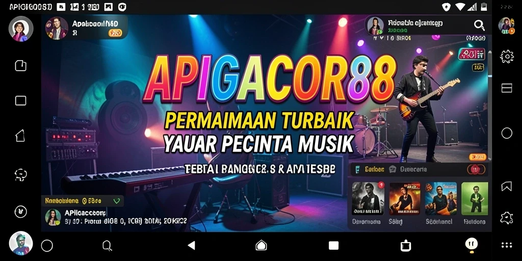 Tangkapan layar gameplay APIGACOR88 menampilkan aksi seru dan interaksi musik.