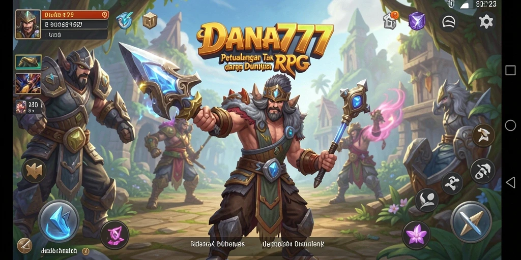 Screenshot DANA777 menunjukkan aksi mendebarkan dalam pertarungan RPG.