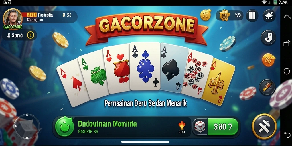 Tampilan gameplay menegangkan dalam permainan GACORZONE.