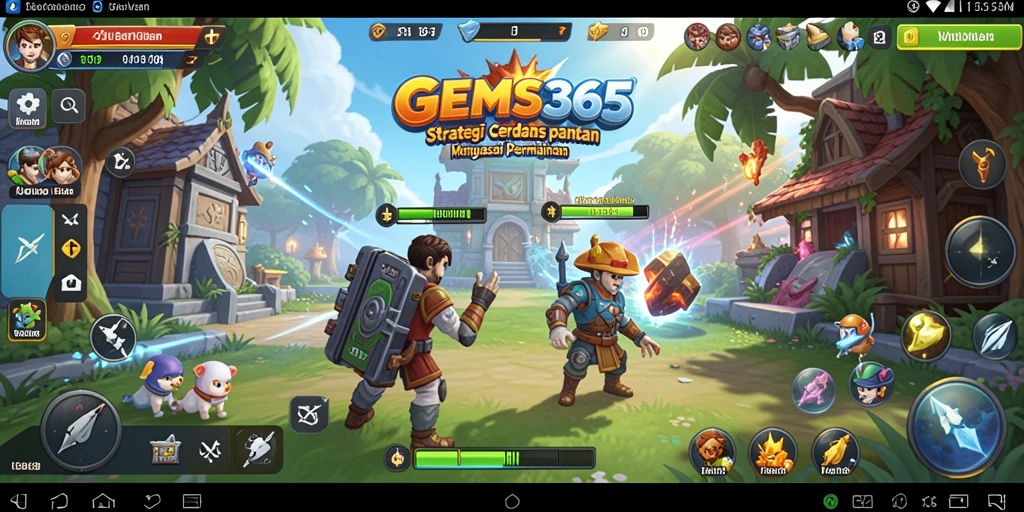 Tampilan utama gameplay strategi di GEMS365 dengan aksi seru.