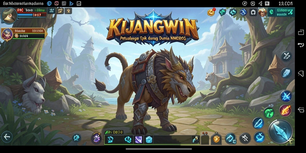 Tampilan gameplay KIJANGWIN yang mendebarkan dan penuh aksi.
