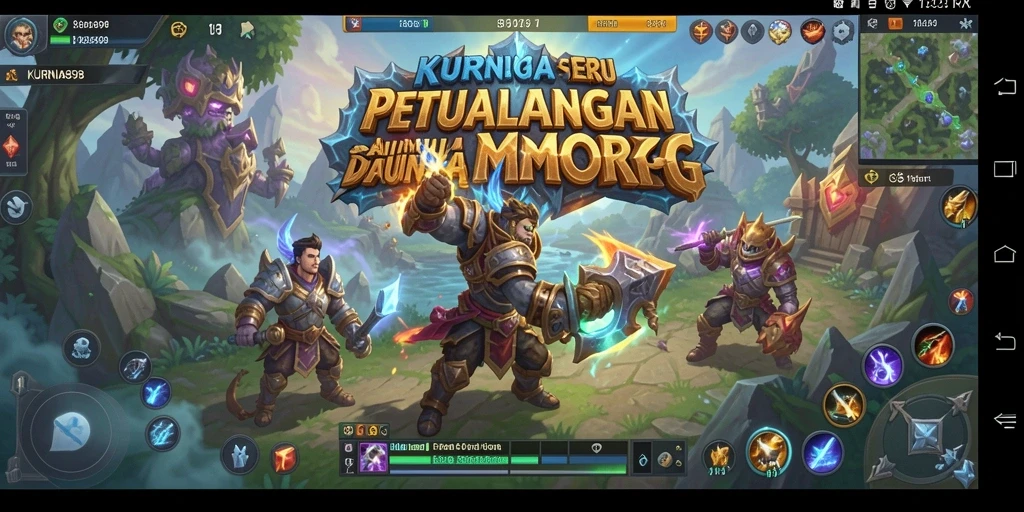 Screenshot KURNIA898 menunjukkan aksi pertarungan seru dalam dunia MMORPG.