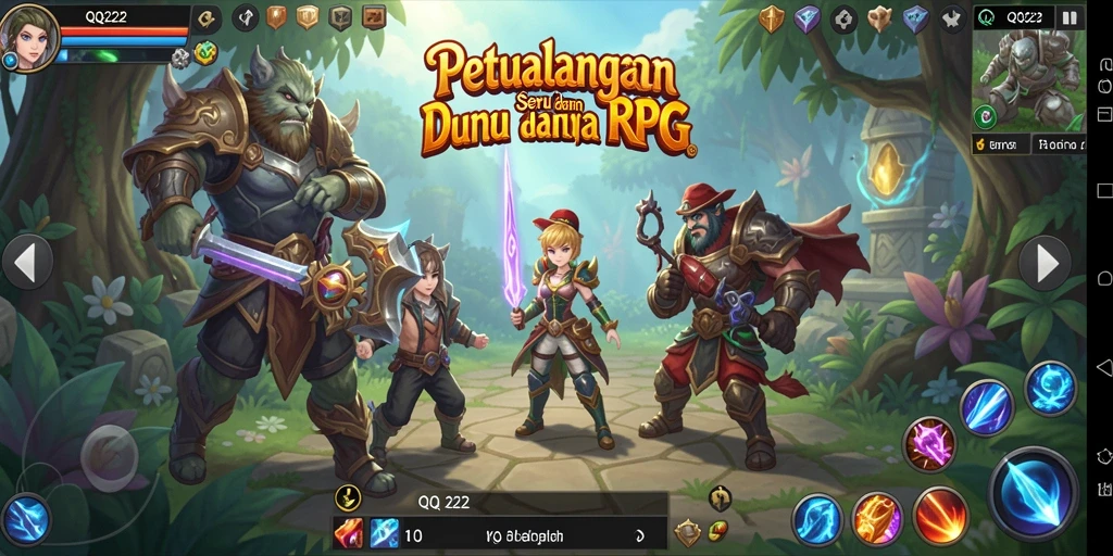 Tampilan gameplay RPG QQ222 yang menarik dan penuh aksi.