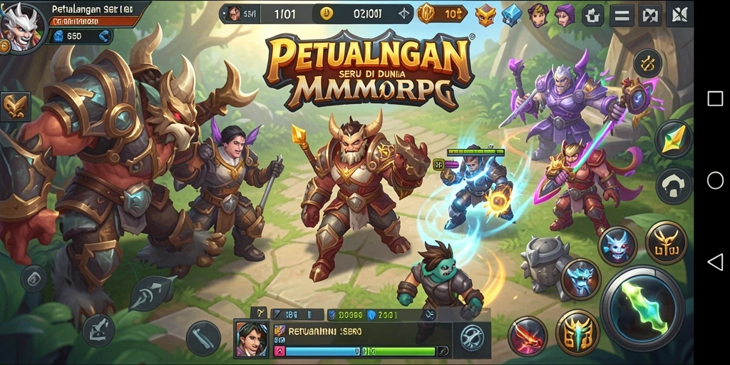 Tangkapan layar REMI101 menampilkan aksi pertempuran seru dalam dunia MMORPG.
